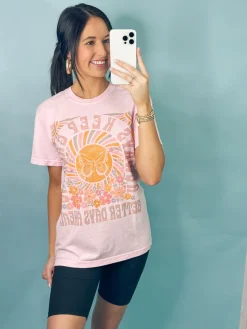 Always Keep Growing Graphic Tee "Blossom Pink"<Allie Lynn's Boutique Outlet