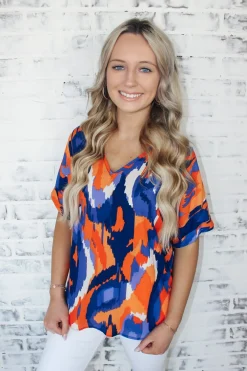 Auburn Spirit Cuff Sleeve Top<Allie Lynn's Boutique Discount