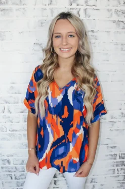 Auburn Spirit Cuff Sleeve Top<Allie Lynn's Boutique Discount
