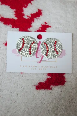 Baseball Rhinestone Studs<Allie Lynn's Boutique Discount