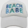 Beach Babe Trucker Hat "White"<Allie Lynn's Boutique Discount