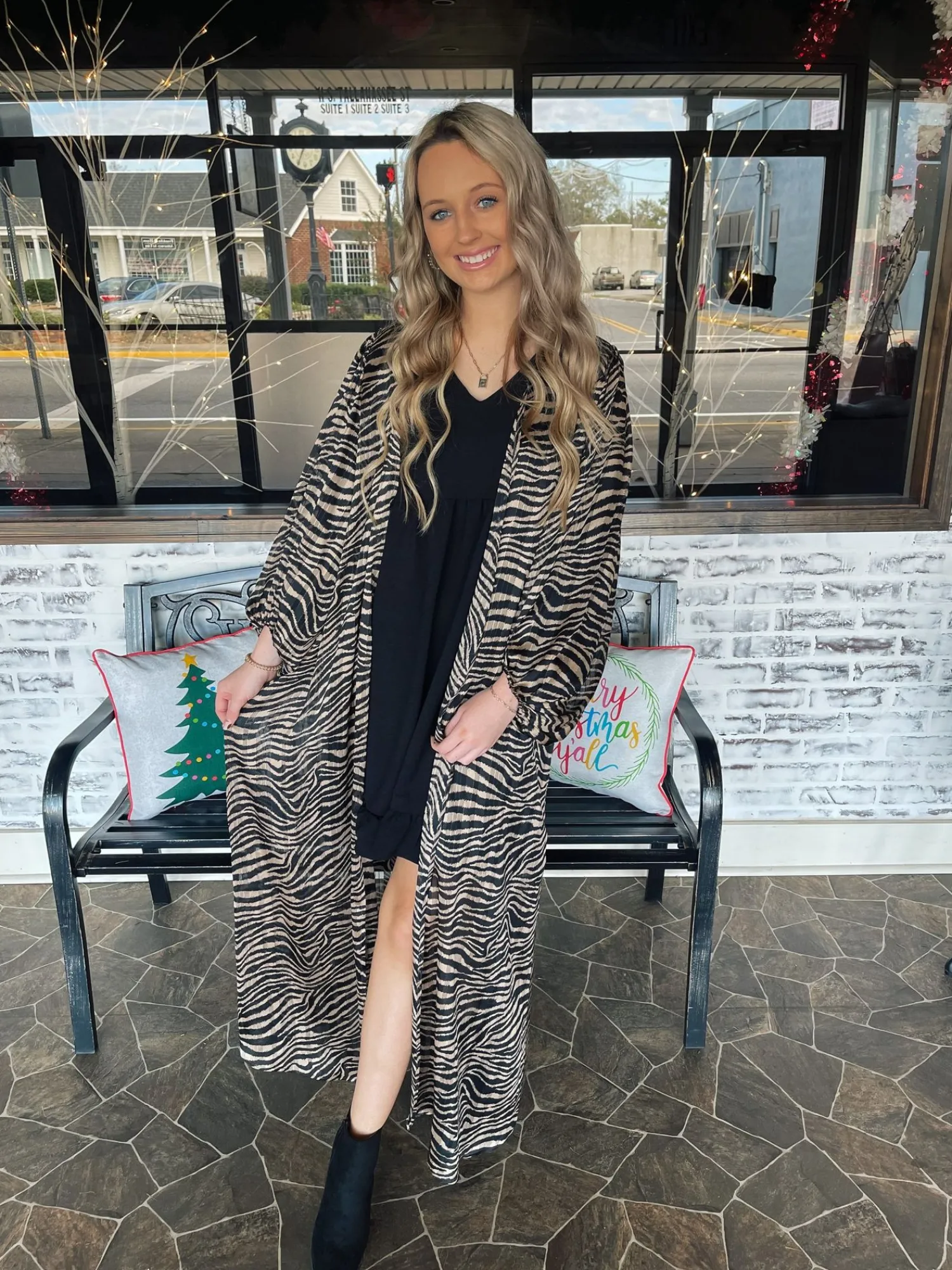 Black And Gold Zebra Duster<Allie Lynn's Boutique Outlet