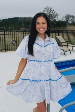 Blue Paisley Dress<Allie Lynn's Boutique Store