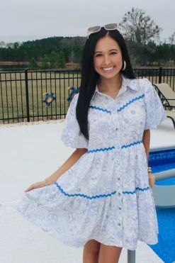 Blue Paisley Dress<Allie Lynn's Boutique Store