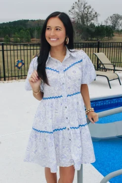 Blue Paisley Dress<Allie Lynn's Boutique Flash Sale
