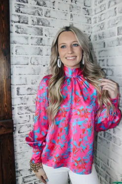 Blue Winter Long Sleeve Top<Allie Lynn's Boutique Best Sale