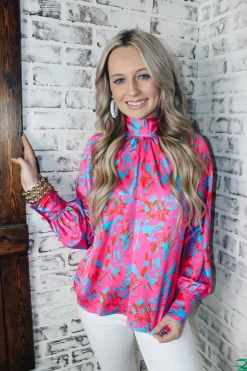 Blue Winter Long Sleeve Top<Allie Lynn's Boutique Sale