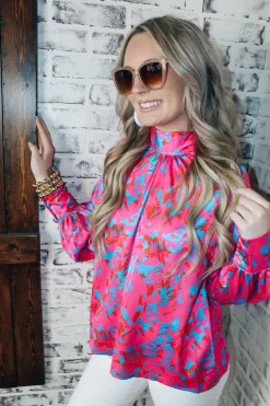 Blue Winter Long Sleeve Top<Allie Lynn's Boutique Sale