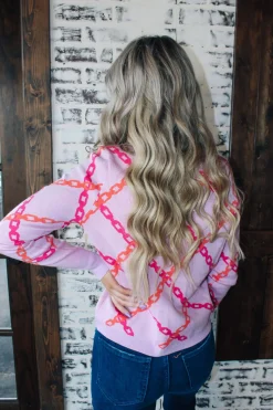 Chain Print Sweater<Allie Lynn's Boutique New