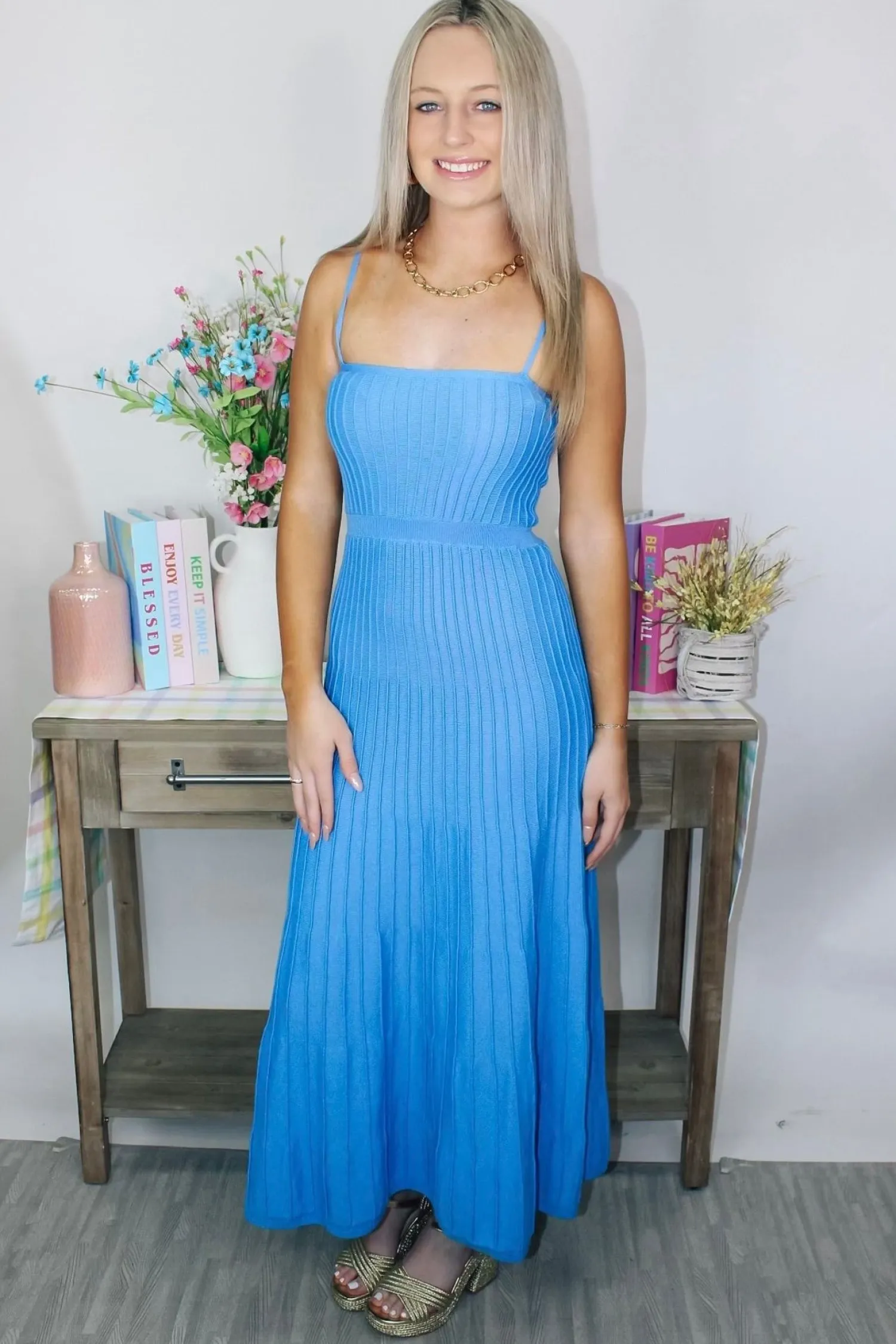 Coastal Dress "Blue"<Allie Lynn's Boutique Flash Sale
