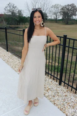 Coastal Dress "Natural"<Allie Lynn's Boutique Fashion