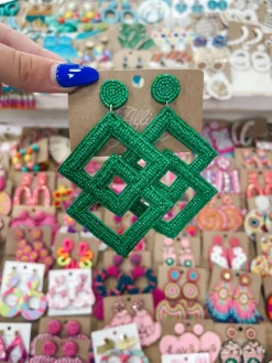 Color Pop Earrings "Green"<Allie Lynn's Boutique Online