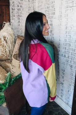 Colorblock Button Down 
