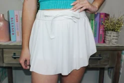 Crush The Court Athletic Skirt "White"<Allie Lynn's Boutique Store