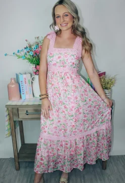 Demi Floral Midi Dress<Allie Lynn's Boutique Discount