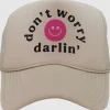 Don'T Worry Darlin' Trucker Hat "Khaki"<Allie Lynn's Boutique Best