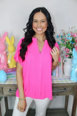 Essential Top "Hot Pink"<Allie Lynn's Boutique Cheap