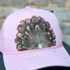 Feather Trucker Hat "Pink"<Allie Lynn's Boutique Best Sale
