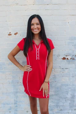 Fitted Dress "Red"<Allie Lynn's Boutique Discount