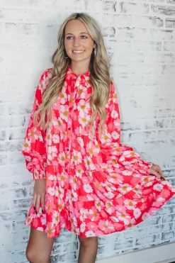 Floral Fall Mini Dress 
