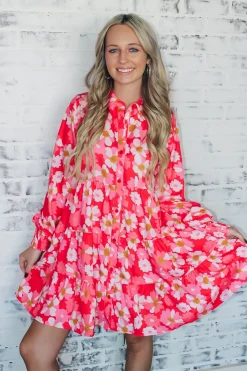 Floral Fall Mini Dress 
