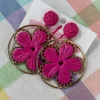 Flower Earrings "Fuchsia"<Allie Lynn's Boutique Cheap