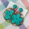 Flower Earrings "Turquoise"<Allie Lynn's Boutique Cheap