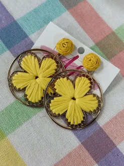 Flower Earrings "Yellow"<Allie Lynn's Boutique Fashion