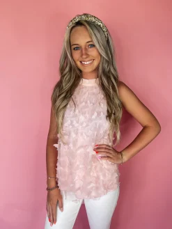 Flower Pop Top "Pink"<Allie Lynn's Boutique Fashion