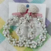 Fun Floral Earrings "White"<Allie Lynn's Boutique Store