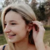 Gold Bow/Heart Earrings<Allie Lynn's Boutique Outlet