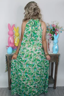 Halter Neck Maxi Dress 