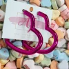 Heart Hoops "Fuchsia"<Allie Lynn's Boutique Shop