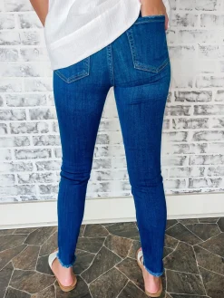 High Rise Ankle Skinny Jeans "Dark Denim<Allie Lynn's Boutique Best Sale