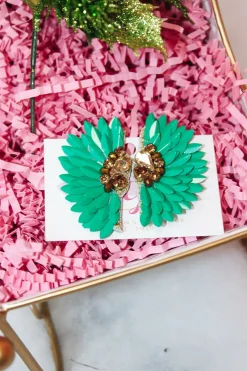 Holiday Party Earrings "Green"<Allie Lynn's Boutique Shop