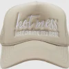 Hot Mess Just Doing My Best Trucker Hat "Khaki"<Allie Lynn's Boutique Sale