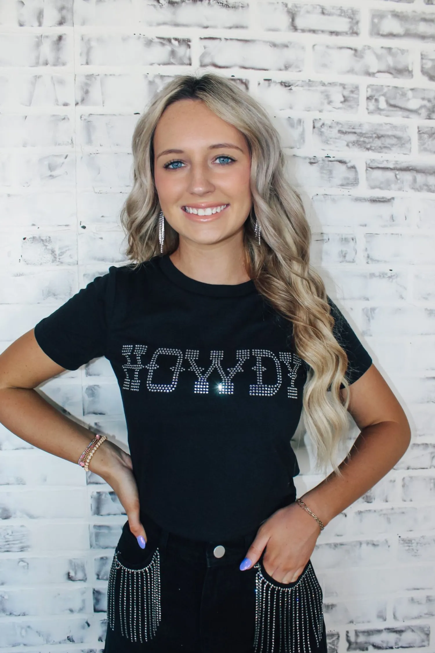 Howdy Rhinestone Crop Top<Allie Lynn's Boutique Cheap