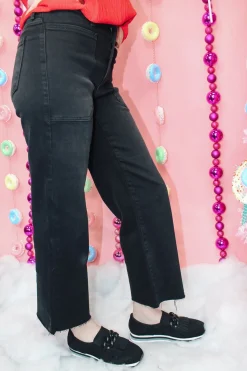 Hr Utility Wide Leg Jeans 