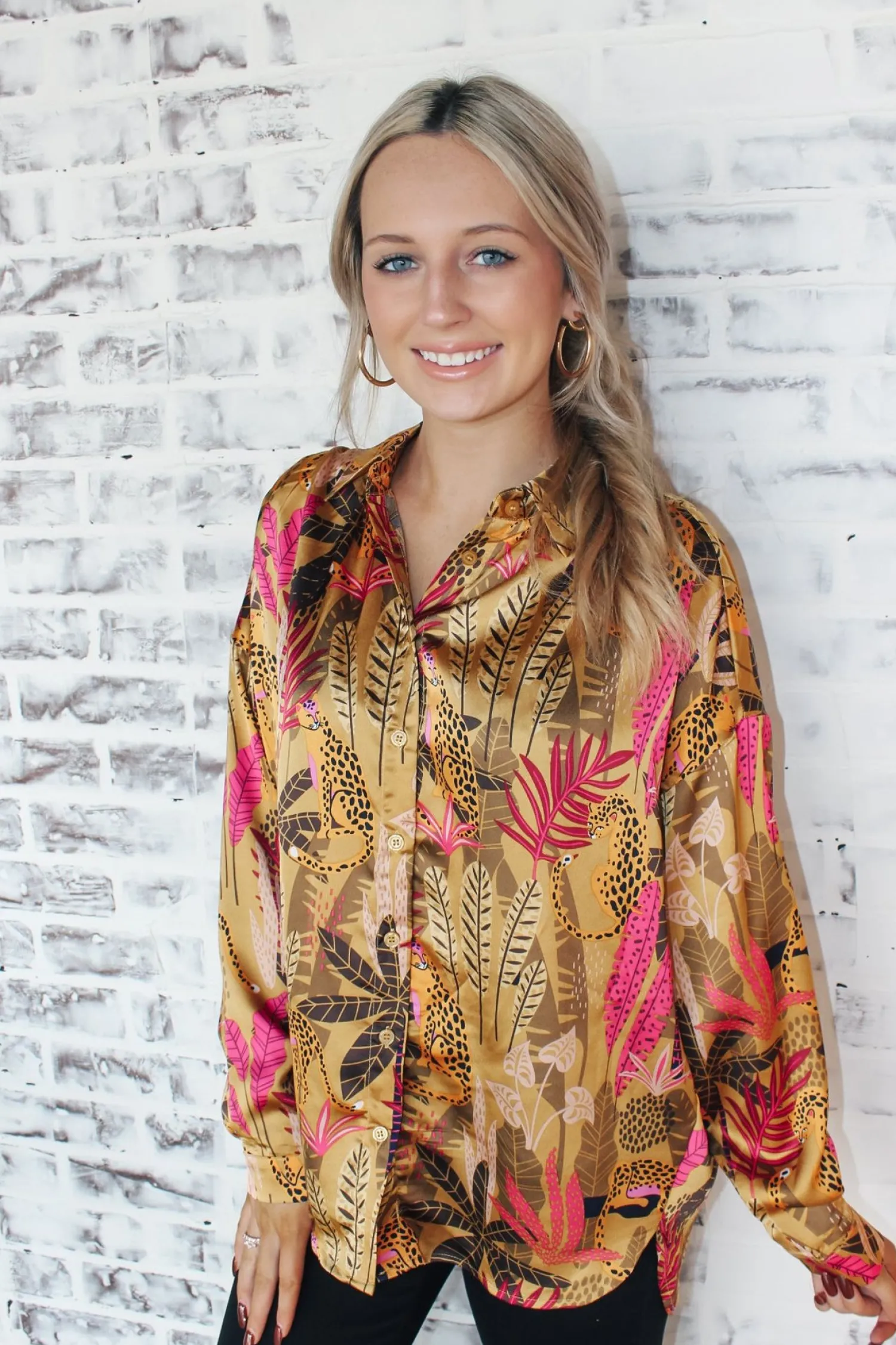In The Jungle Top "Taupe"<Allie Lynn's Boutique Cheap