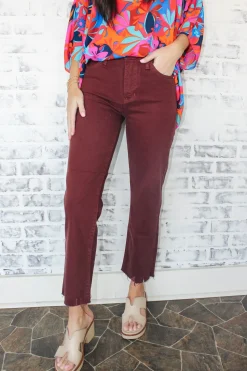 Jbd Hr Vintage Straight Jeans "Burgundy"<Allie Lynn's Boutique Discount