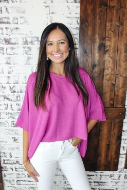 Kendra Top "Magenta"<Allie Lynn's Boutique Shop