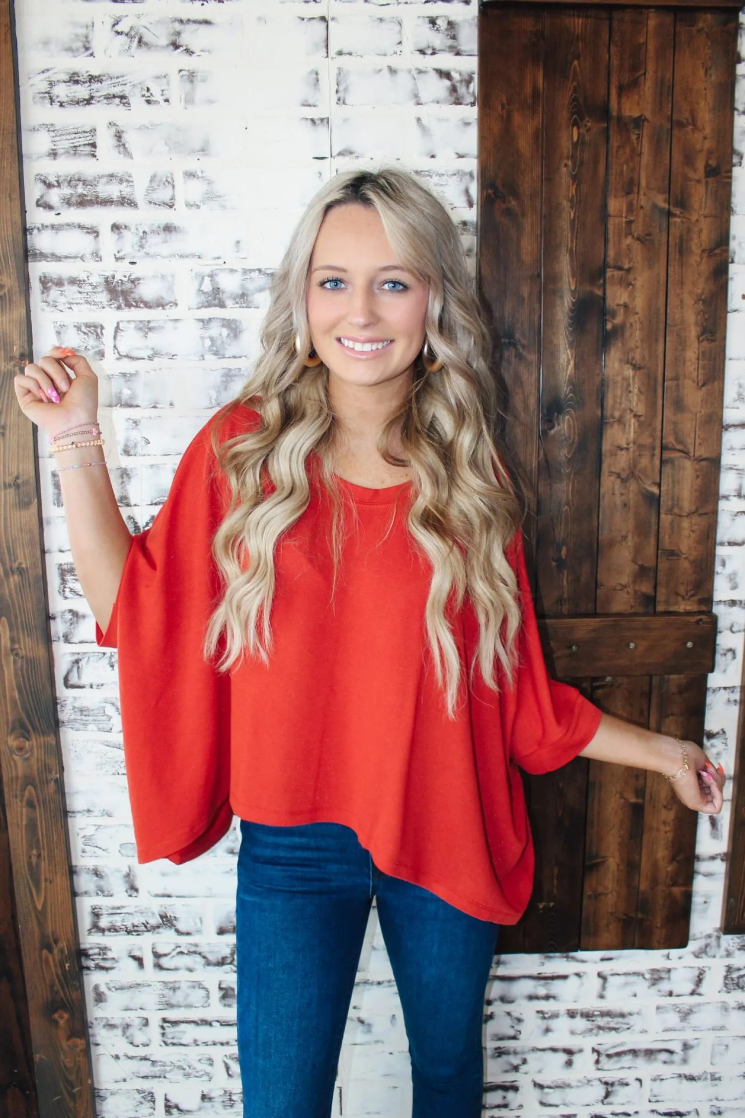 Kendra Top "Rust"<Allie Lynn's Boutique Store