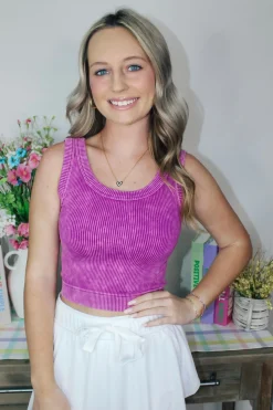 Knit Cropped Tank Top 