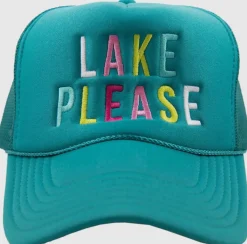Lake Please Trucker Hat "Teal"<Allie Lynn's Boutique Flash Sale