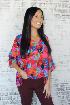 Let It Bloom Oversized Top<Allie Lynn's Boutique Best Sale