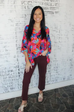 Let It Bloom Oversized Top<Allie Lynn's Boutique Best Sale
