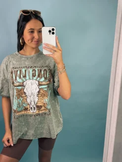 Long Live Vintage Longhorn Graphic Tee<Allie Lynn's Boutique Hot