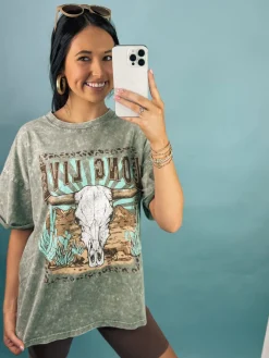 Long Live Vintage Longhorn Graphic Tee<Allie Lynn's Boutique Hot