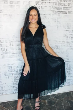 Lurex Three Tier Midi Dress<Allie Lynn's Boutique Best