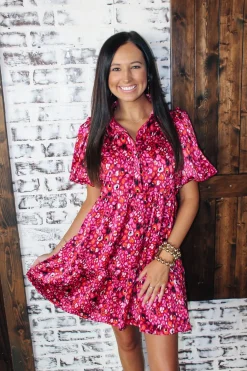 Magenta August Dress<Allie Lynn's Boutique Hot